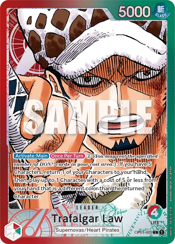 Image for Trafalgar Law (002) (Parallel) (OP01-002) (Romance Dawn) - One Piece Card Game