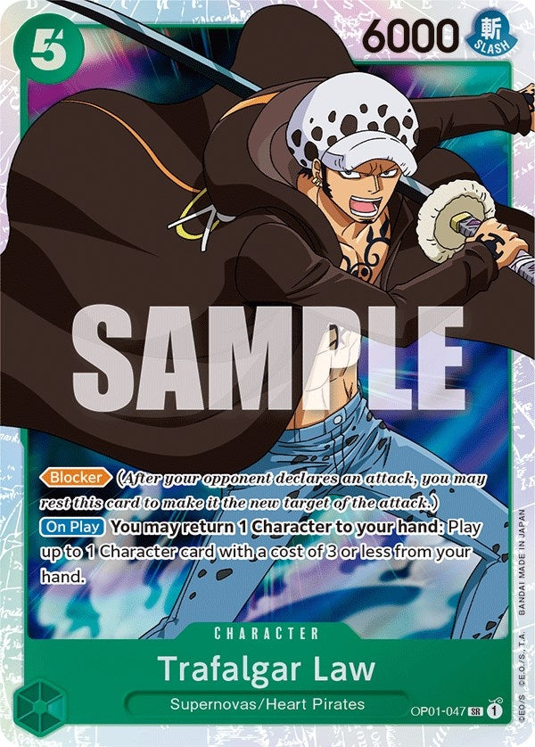 Image for Trafalgar Law (047) (OP01-047) (Romance Dawn) - One Piece Card Game