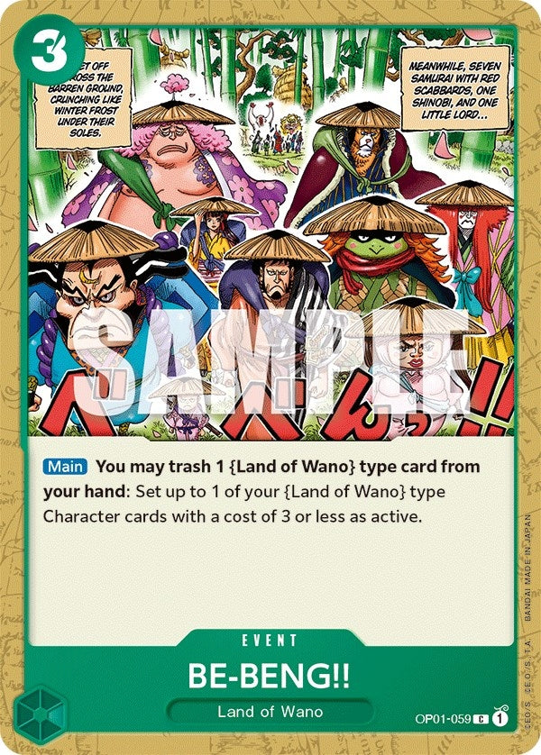 Image for BE-BENG!! (OP01-059) (Romance Dawn) - One Piece Card Game