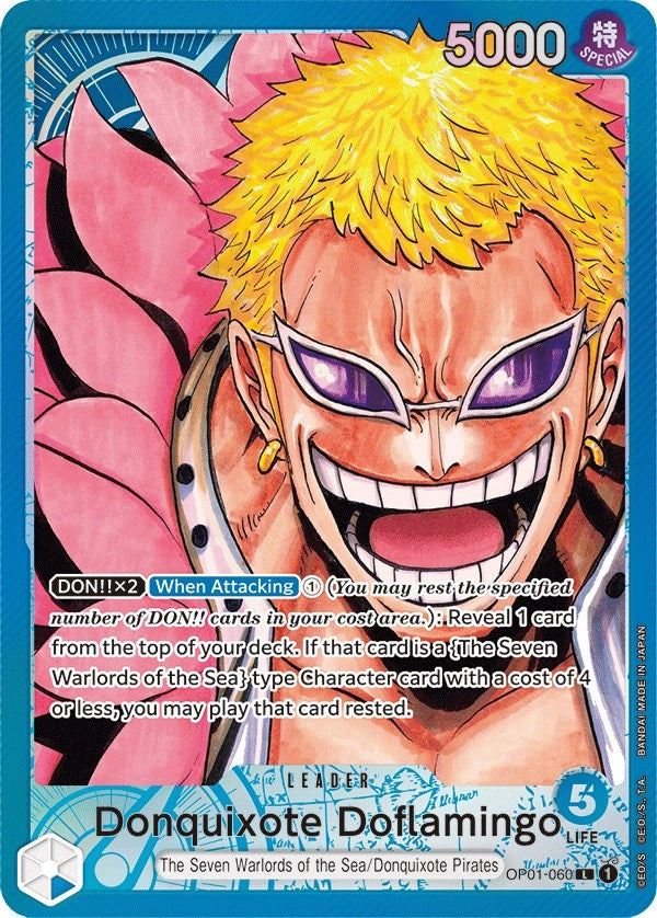 Image for Donquixote Doflamingo (060) (Parallel) (OP01-060) (Romance Dawn) - One Piece Card Game