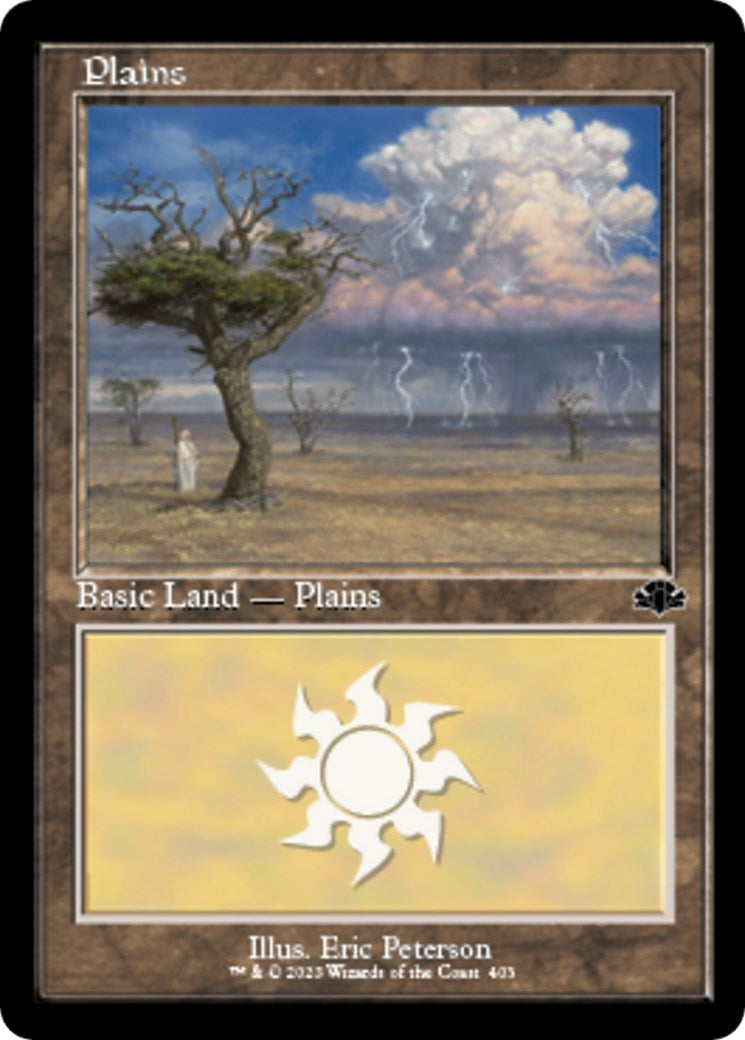 Plains (403) (Retro Frame) (403) (Dominaria Remastered)