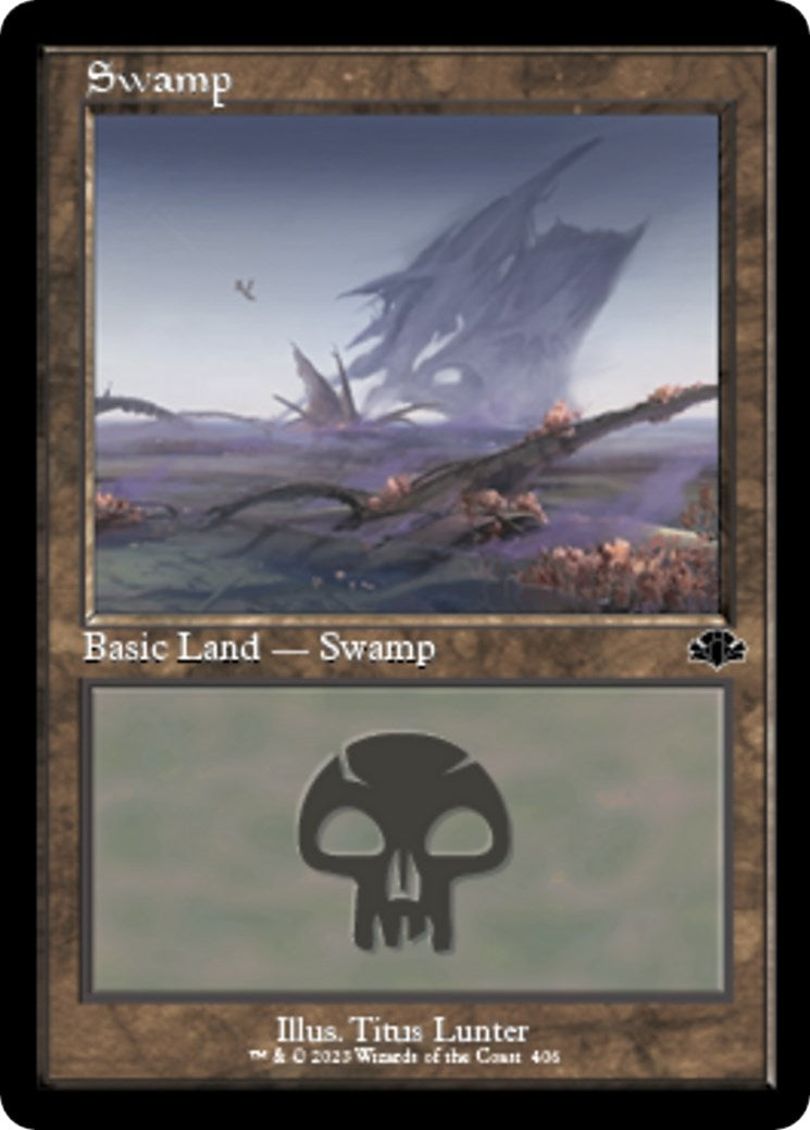 Swamp (406) (Retro Frame) (406) (Dominaria Remastered)