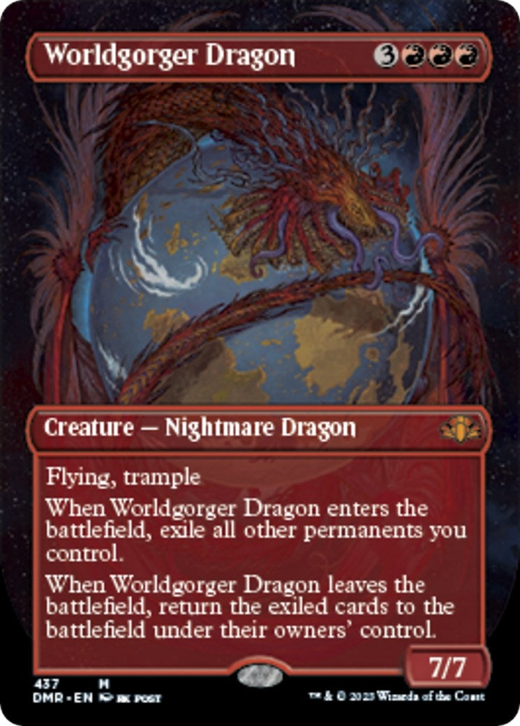 Image for Worldgorger Dragon (Borderless) (437) (Dominaria Remastered) - Magic: The Gathering