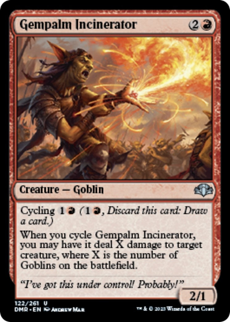 Image for Gempalm Incinerator (122) (Dominaria Remastered) - Magic: The Gathering