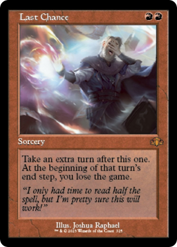 Image for Last Chance (Retro Frame) (325) (Dominaria Remastered) - Magic: The Gathering