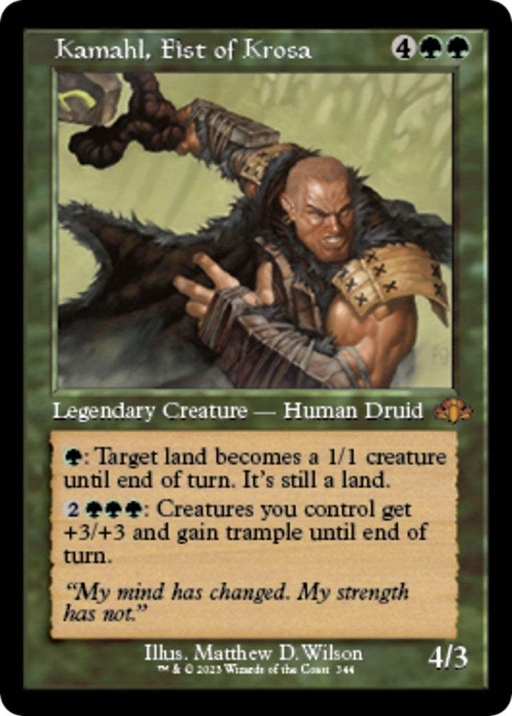 Kamahl, Fist of Krosa (Retro Frame) (344) (Dominaria Remastered)