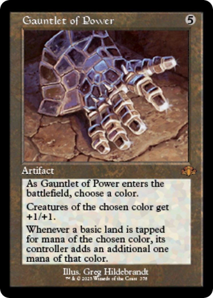 Gauntlet of Power (Retro Frame) (378) (Dominaria Remastered)