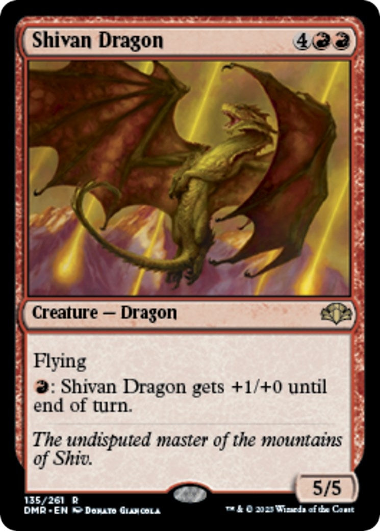 Image for Shivan Dragon (135) (Dominaria Remastered) - Magic: The Gathering