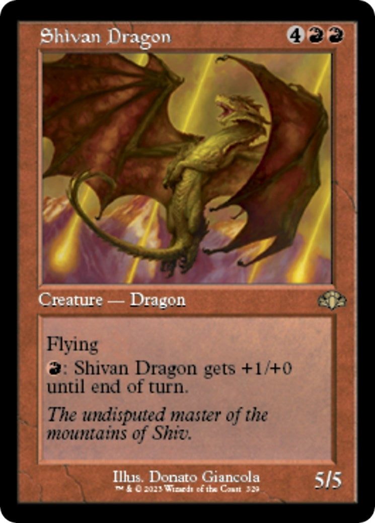 Image for Shivan Dragon (Retro Frame) (329) (Dominaria Remastered) - Magic: The Gathering