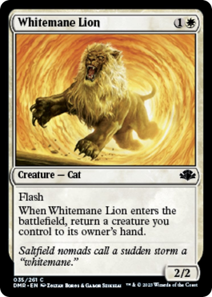 Image for Whitemane Lion (35) (Dominaria Remastered) - Magic: The Gathering