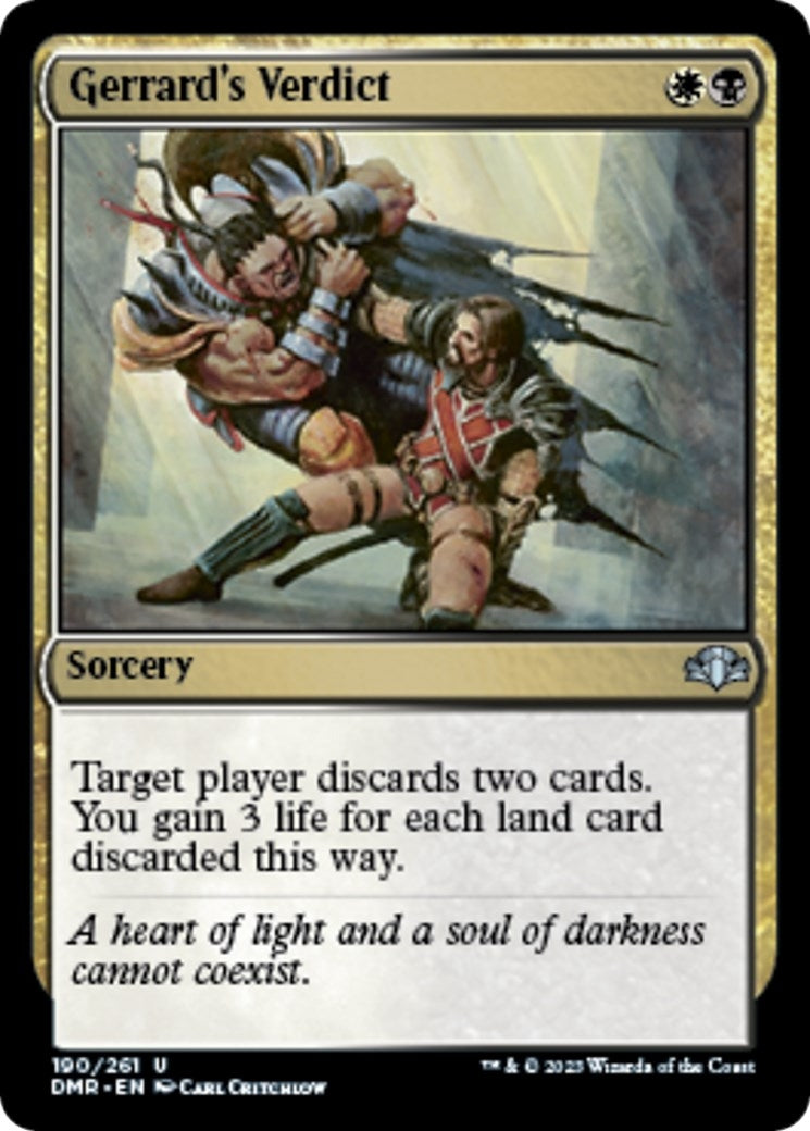 Image for Gerrard's Verdict (190) (Dominaria Remastered) - Magic: The Gathering