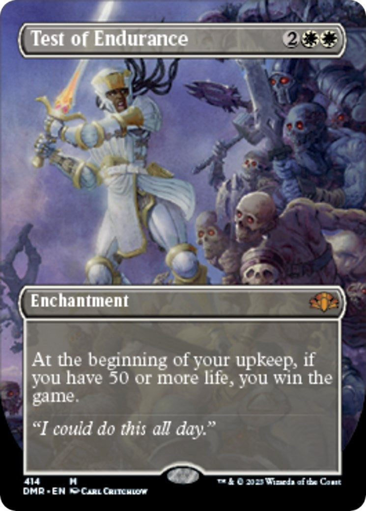 Image for Test of Endurance (Borderless) (414) (Dominaria Remastered) - Magic: The Gathering