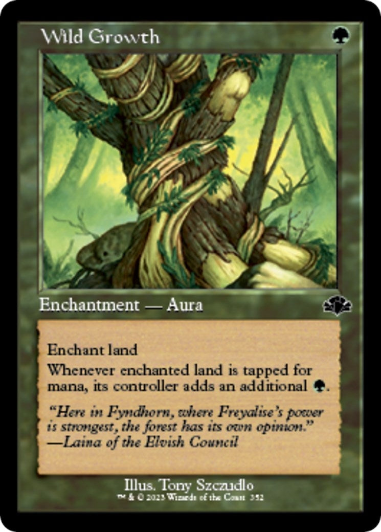 Wild Growth (Retro Frame) (352) (Dominaria Remastered)