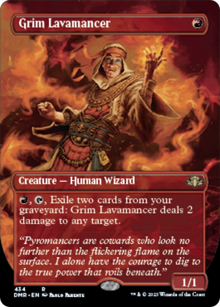 Image for Grim Lavamancer (Borderless) (434) (Dominaria Remastered) - Magic: The Gathering