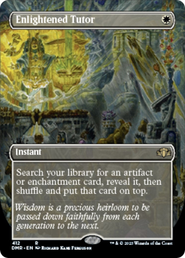 Enlightened Tutor (Borderless) (412) (Dominaria Remastered)