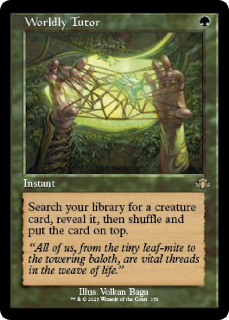 Image for Worldly Tutor (Retro Frame) (353) (Dominaria Remastered) - Magic: The Gathering