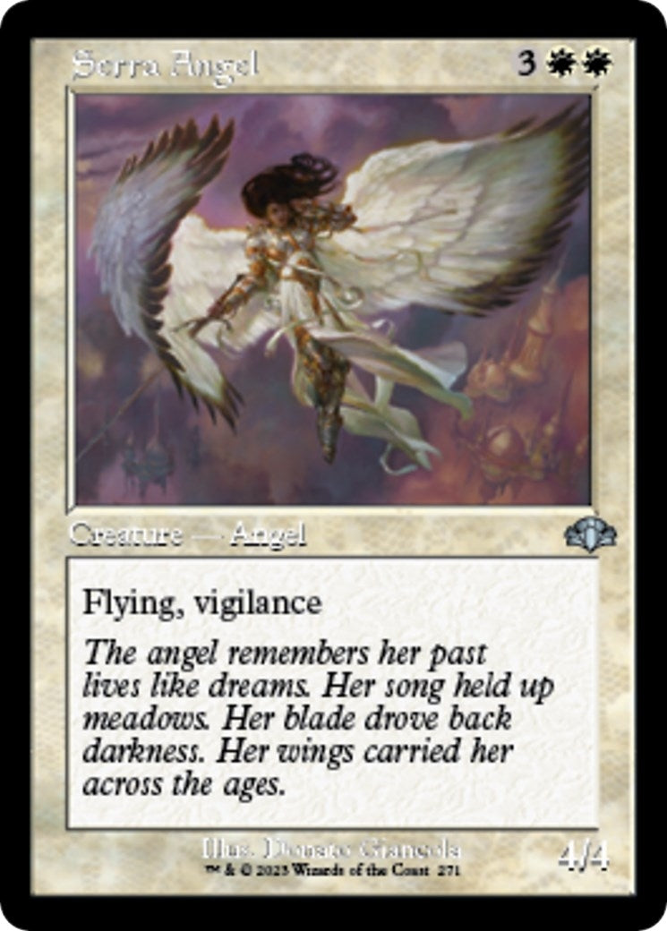 Image for Serra Angel (Retro Frame) (271) (Dominaria Remastered) - Magic: The Gathering