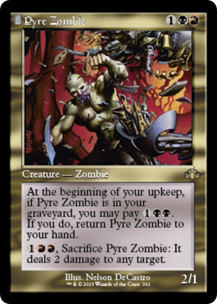 Pyre Zombie (Retro Frame) (362) (Dominaria Remastered)