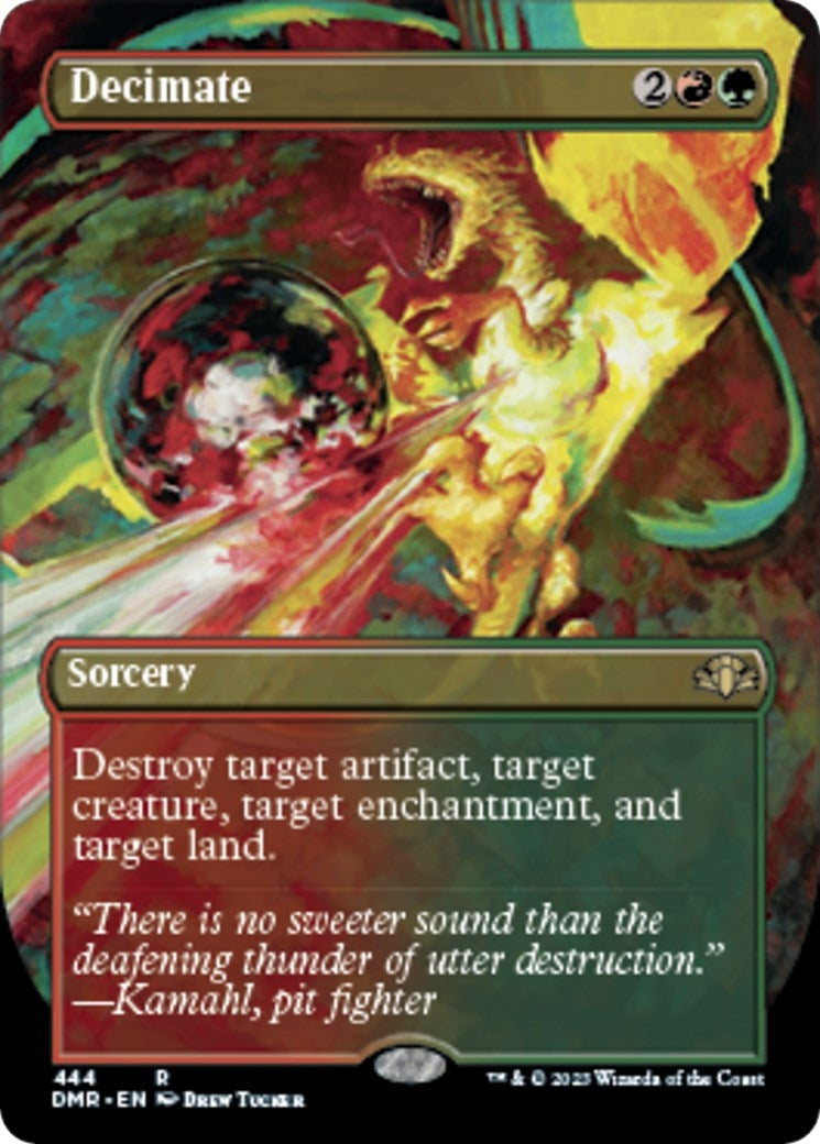 Image for Decimate (Borderless) (444) (Dominaria Remastered) - Magic: The Gathering