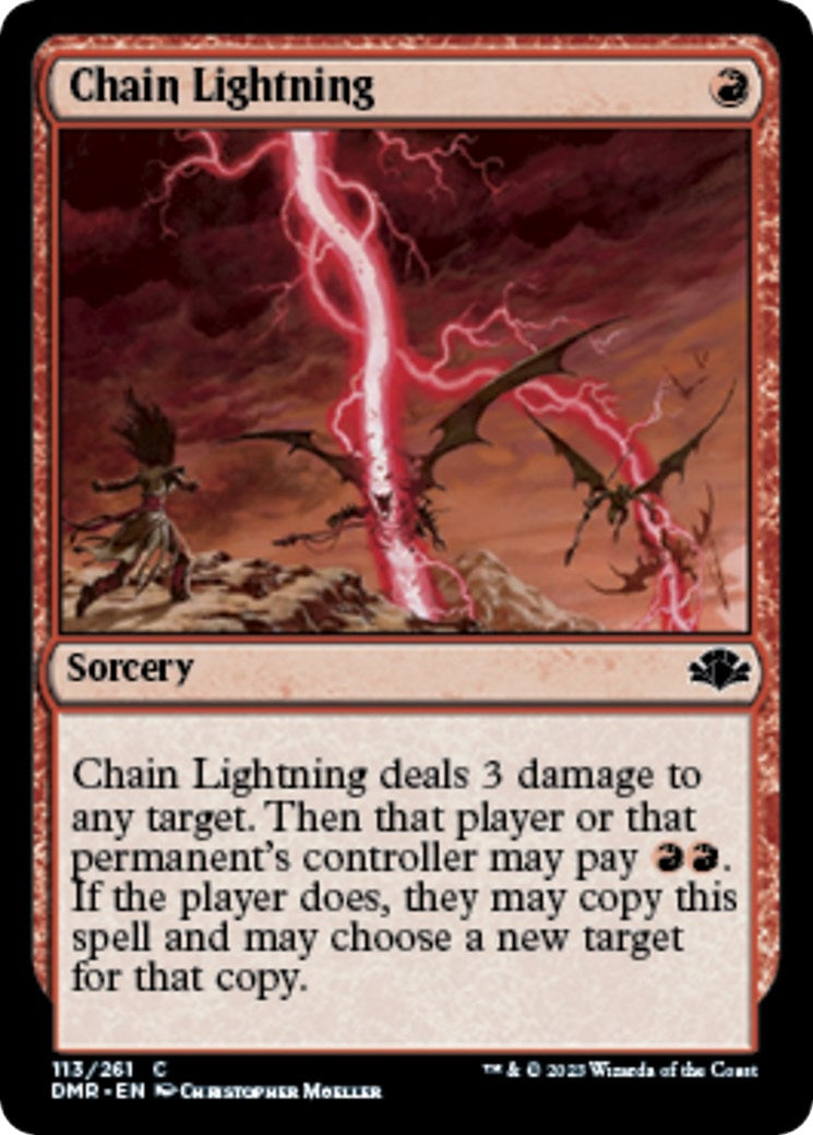 Image for Chain Lightning (113) (Dominaria Remastered) - Magic: The Gathering
