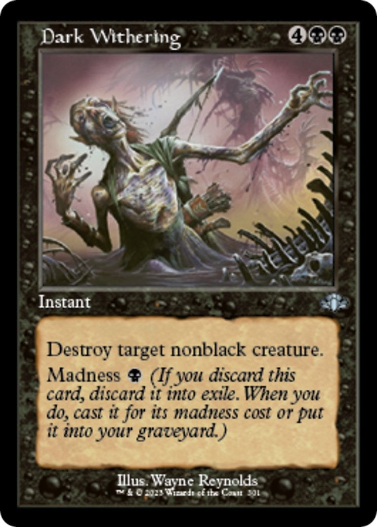 Image for Dark Withering (Retro Frame) (301) (Dominaria Remastered) - Magic: The Gathering