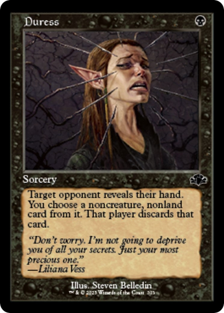 Image for Duress (Retro Frame) (303) (Dominaria Remastered) - Magic: The Gathering