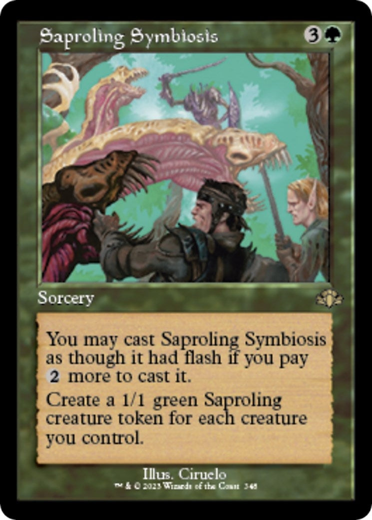 Image for Saproling Symbiosis (Retro Frame) (348) (Dominaria Remastered) - Magic: The Gathering