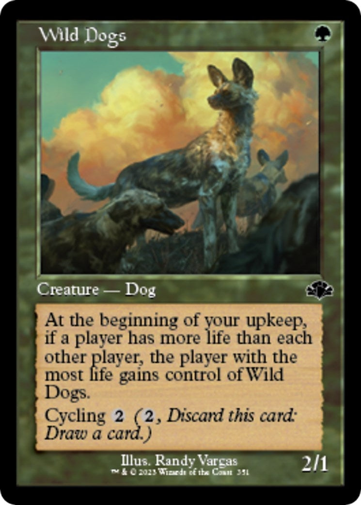 Image for Wild Dogs (Retro Frame) (351) (Dominaria Remastered) - Magic: The Gathering