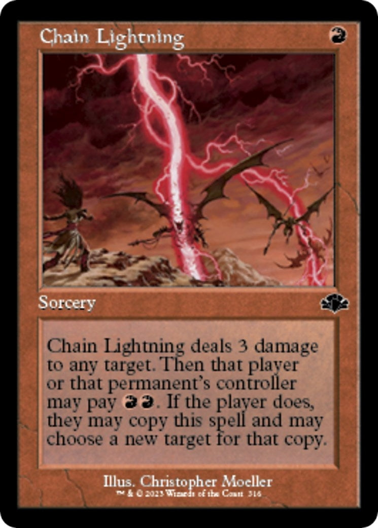 Chain Lightning (Retro Frame) (316) (Dominaria Remastered)