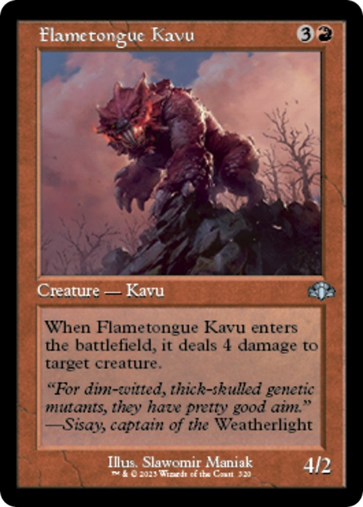 Image for Flametongue Kavu (Retro Frame) (320) (Dominaria Remastered) - Magic: The Gathering
