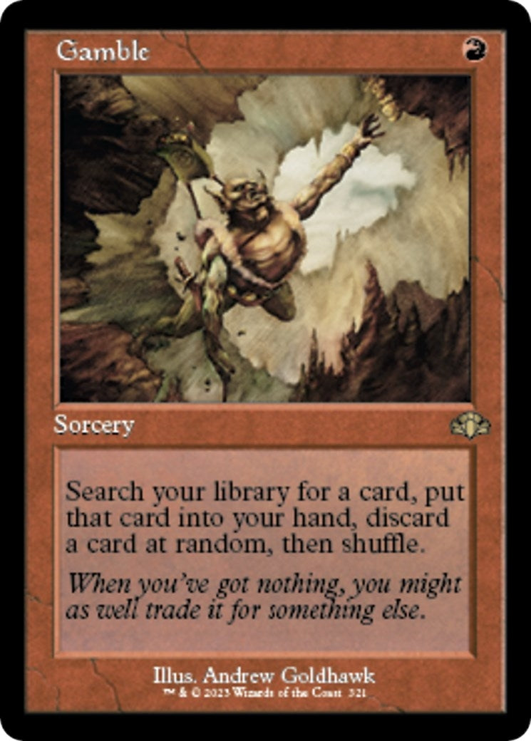 Image for Gamble (Retro Frame) (321) (Dominaria Remastered) - Magic: The Gathering