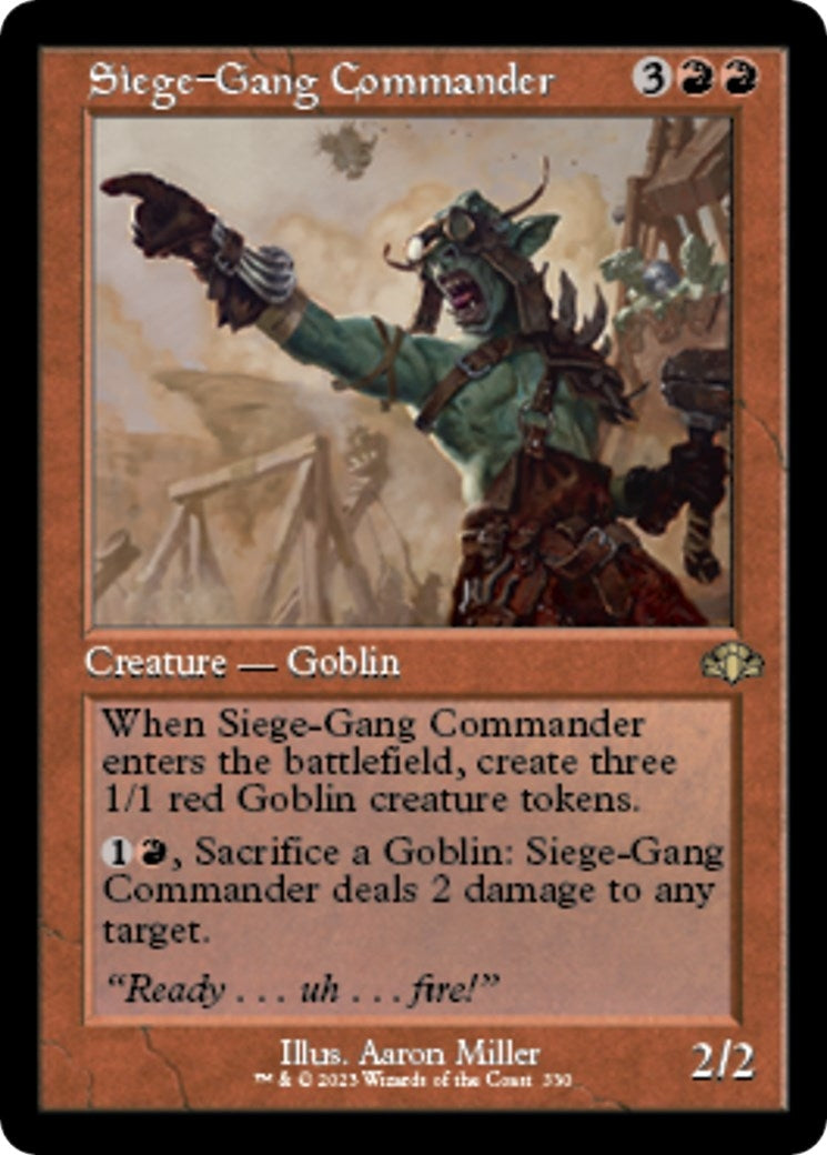 Image for Siege-Gang Commander (Retro Frame) (330) (Dominaria Remastered) - Magic: The Gathering
