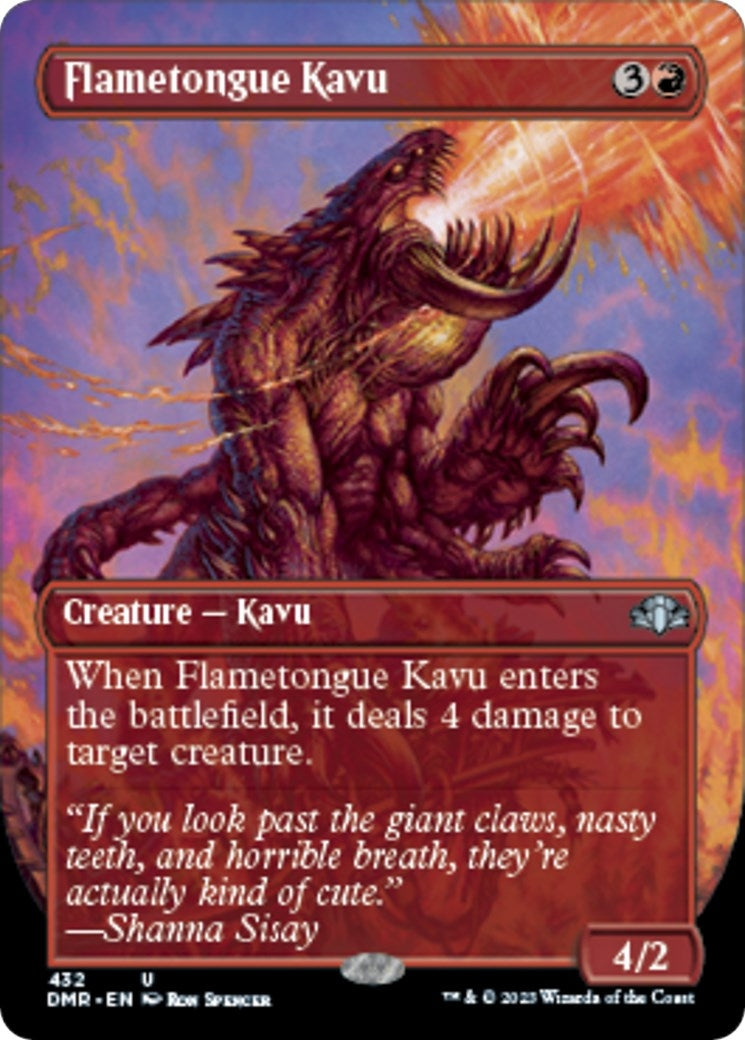 Image for Flametongue Kavu (Borderless) (432) (Dominaria Remastered) - Magic: The Gathering