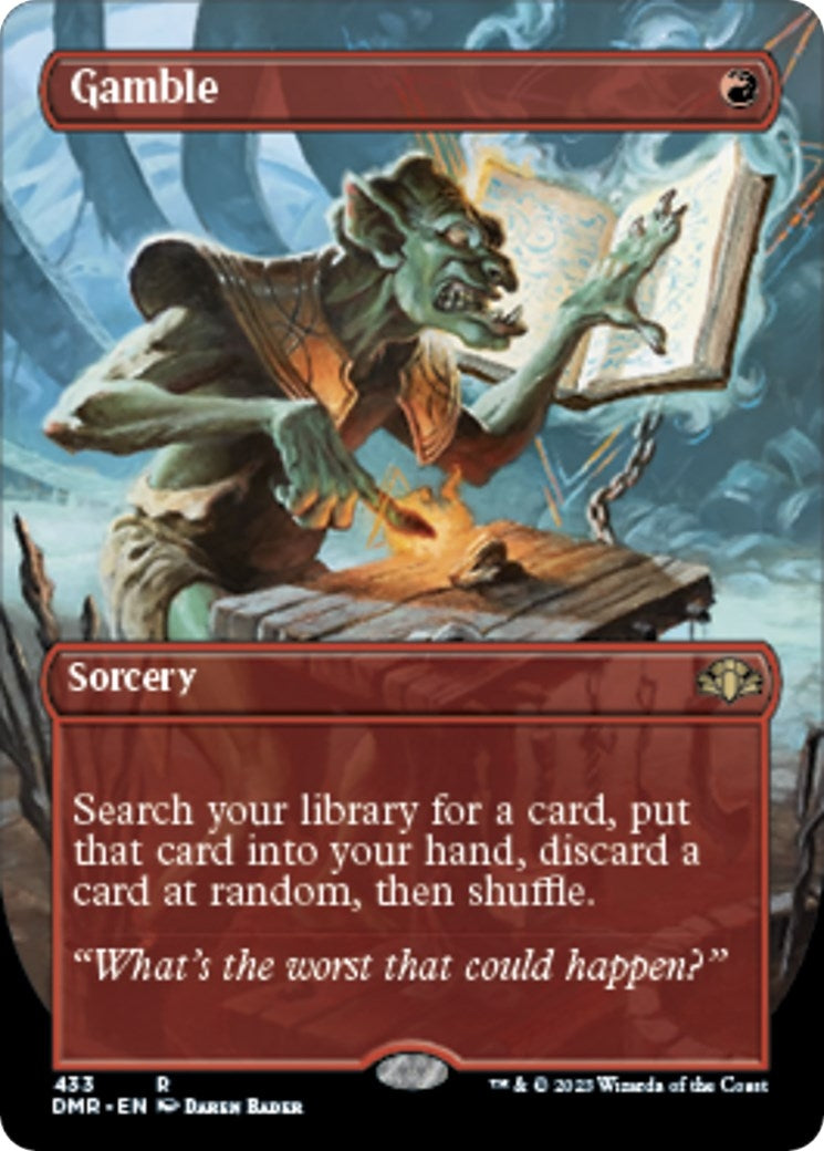 Image for Gamble (Borderless) (433) (Dominaria Remastered) - Magic: The Gathering