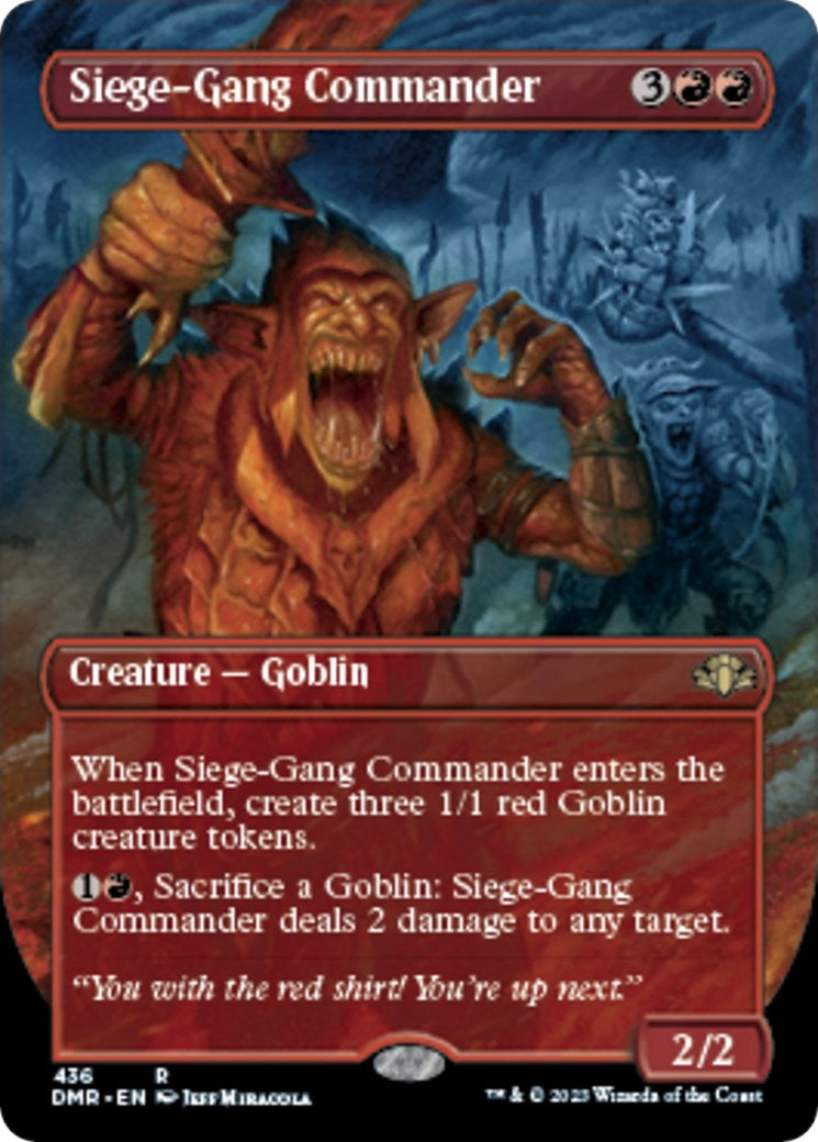 Image for Siege-Gang Commander (Borderless) (436) (Dominaria Remastered) - Magic: The Gathering
