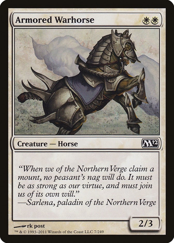 Image for Armored Warhorse (7) (Magic 2012 (M12)) (M12) - Magic: The Gathering