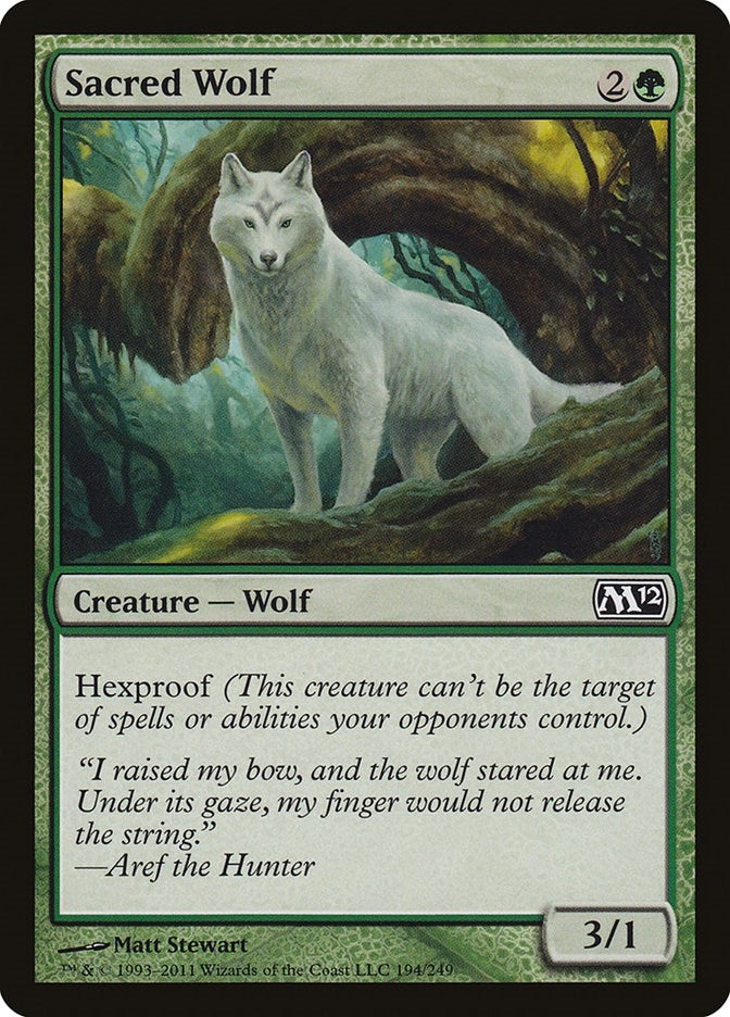 Image for Sacred Wolf (194) (Magic 2012 (M12)) (M12) - Magic: The Gathering
