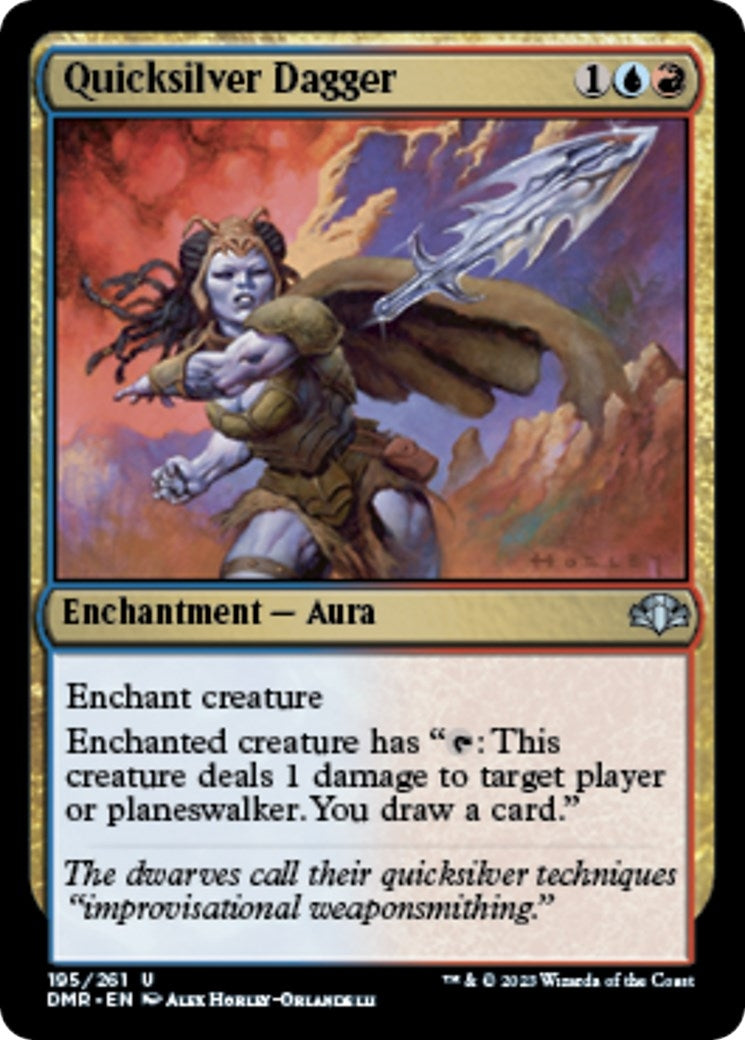 Image for Quicksilver Dagger (195) (Dominaria Remastered) - Magic: The Gathering