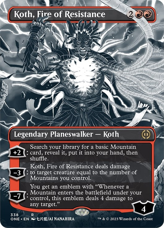 Image for Koth, Fire of Resistance (Borderless) (338) (Phyrexia: All Will Be One) - Magic: The Gathering