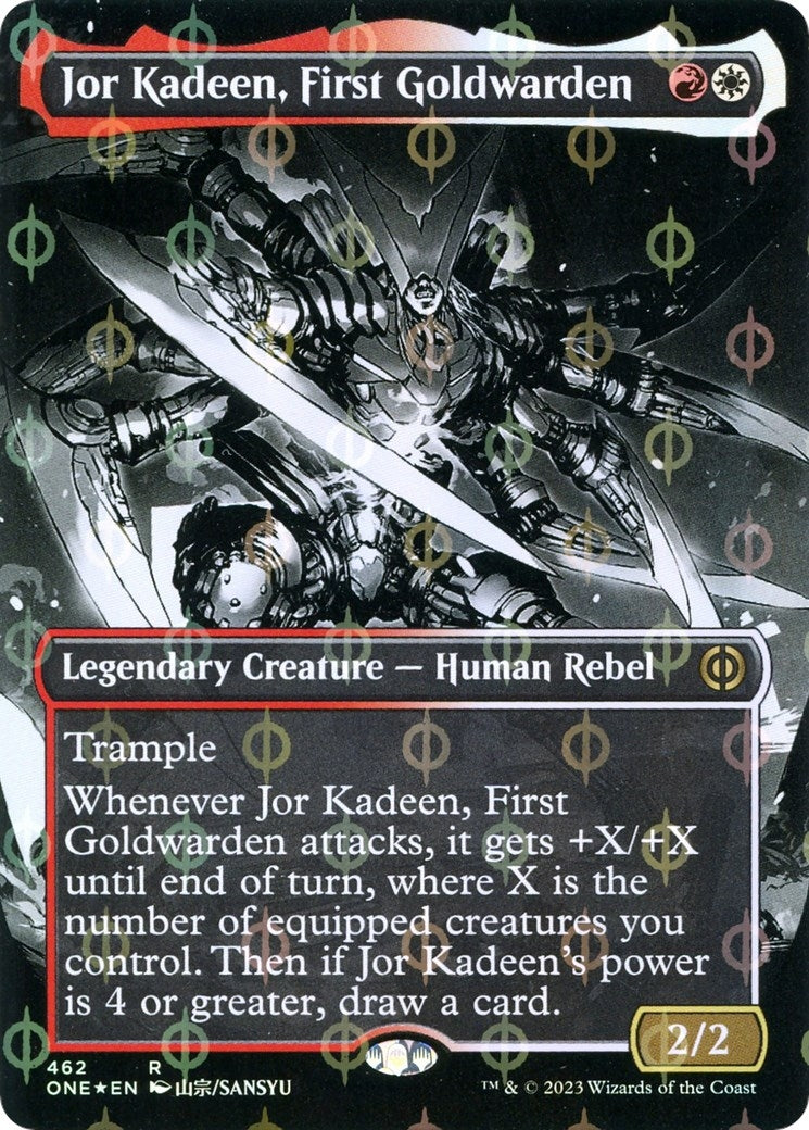 Image for Jor Kadeen, First Goldwarden (Borderless) (Step-and-Compleat Foil) (462) (Phyrexia: All Will Be One) - Magic: The Gathering