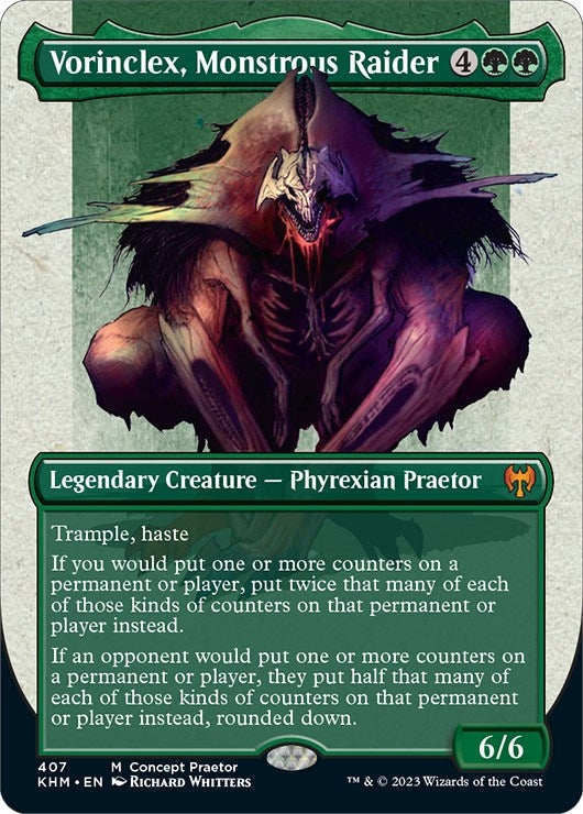 Vorinclex, Monstrous Raider (Concept Praetor) (Step-and-Compleat Foil) (407) (Phyrexia: All Will Be One)