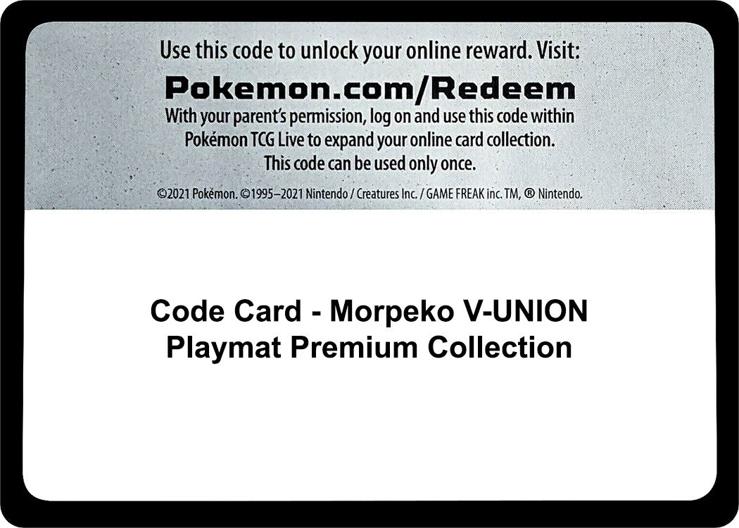 Code Card - Morpeko V-UNION Playmat Premium Collection (Crown Zenith)