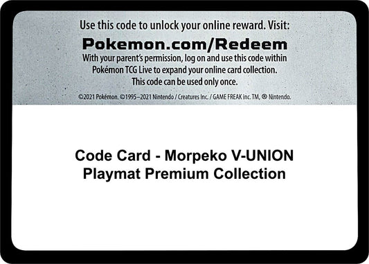 Code Card - Morpeko V-UNION Playmat Premium Collection (Crown Zenith)