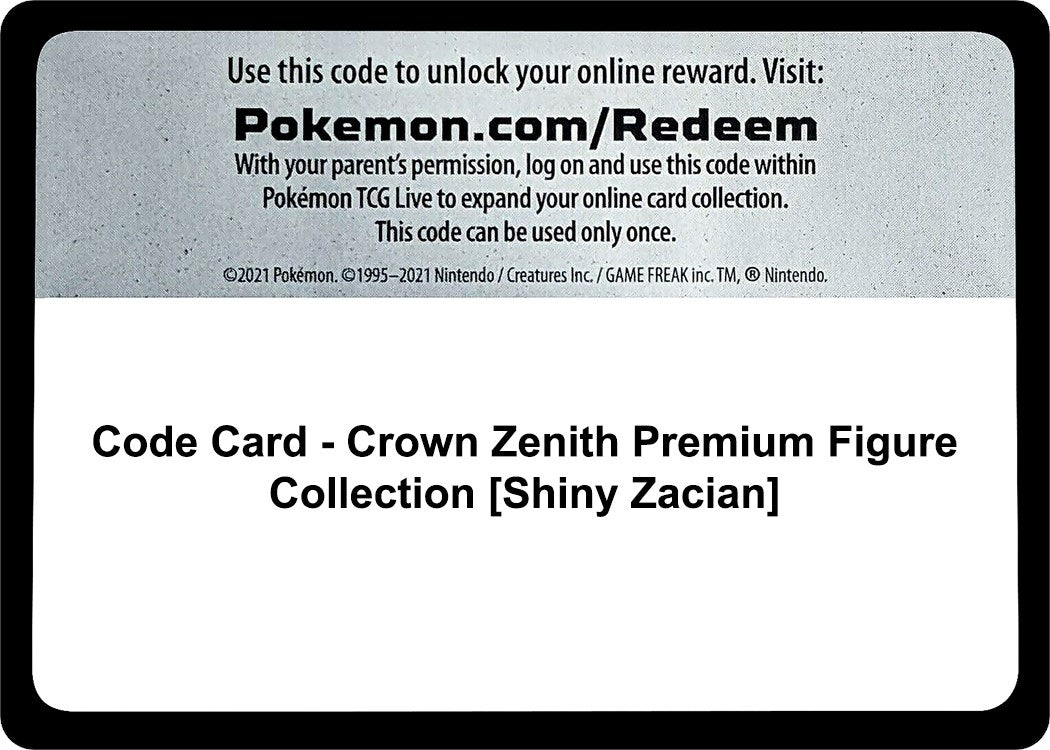 Code Card - Crown Zenith Premium Figure Collection [Shiny Zacian] (Crown Zenith)