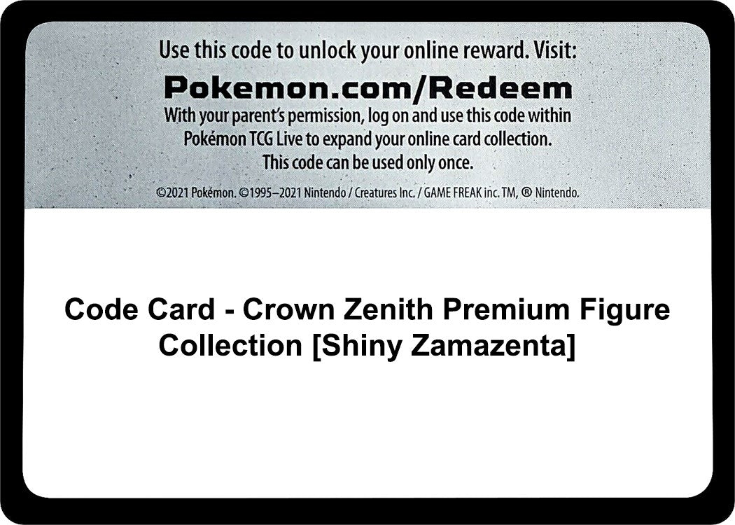 Code Card - Crown Zenith Premium Figure Collection [Shiny Zamazenta] (Crown Zenith)
