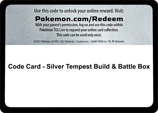Code Card - Silver Tempest Build & Battle Box (SWSH12: Silver Tempest)