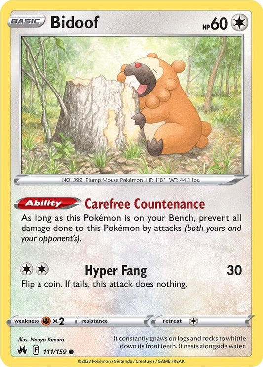 Bidoof (111/159) (Crown Zenith)