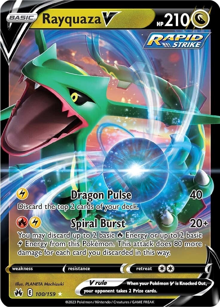 Rayquaza V (100/159) (Crown Zenith)