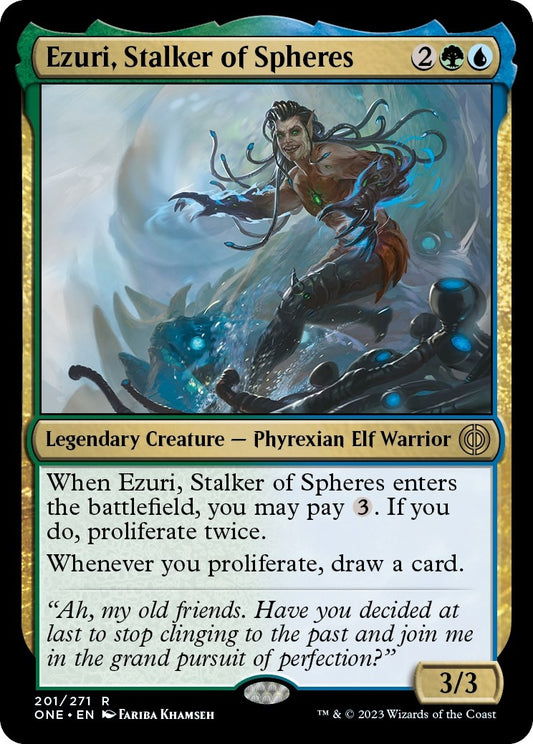Image for Ezuri, Stalker of Spheres (201) (Phyrexia: All Will Be One) - Magic: The Gathering