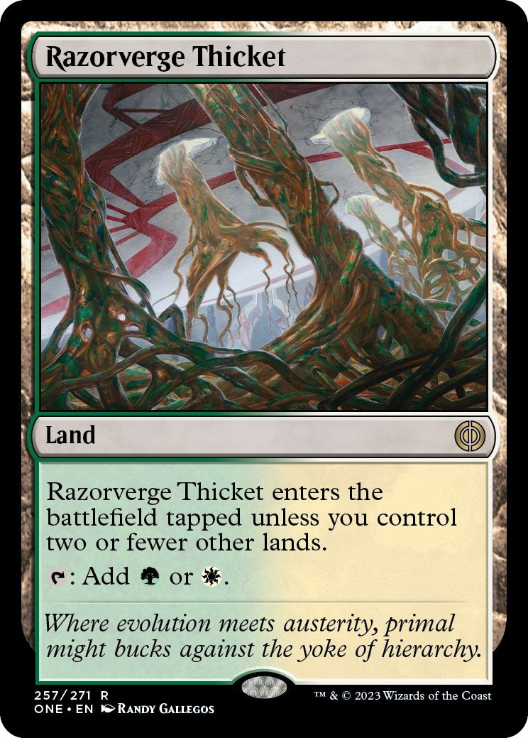Image for Razorverge Thicket (257) (Phyrexia: All Will Be One) - Magic: The Gathering